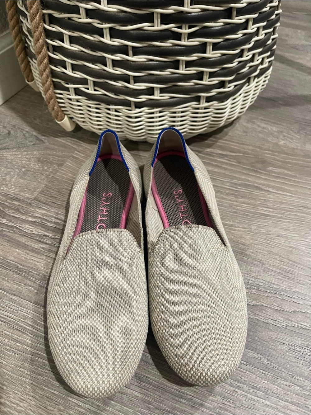Rothys The Loafer Linen Double Stitch Round Toe Cream Capsule Women’s